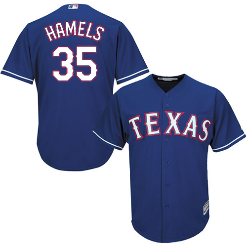 Rangers #35 Cole Hamels Blue Cool Base Stitched Youth MLB Jersey